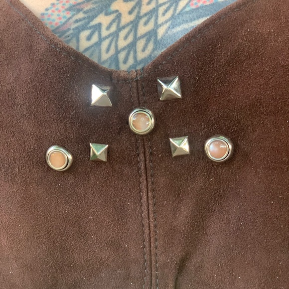 Co-Op Leathers San Francisco Vintage 1970s Leather Fringe Vest Hippie Woodstock - Picture 6 of 14